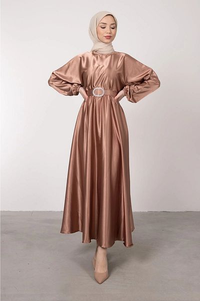 HB MODA COLLECTİON Σατέν Φόρεμα Ειδικής Περίστασης
