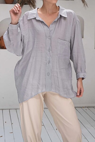 Lady Pixie Καλοκαιρινό υφασμάτινο πουκάμισο εκτός ώμου