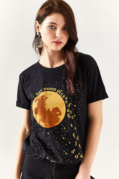 Olalook Dámské tričko Black Moon TSH-19000299