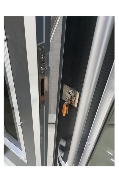 tezwood ahşap kapı sanayi Çelik Kapı Fiyatları Siyah Renk Statik Kasalı Çelik Kapı, Apartman Giriş Kapısı Sağ Açılım