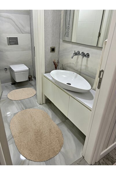 Shal&Shal Κομμάτια χαλιού μπάνιου 2 τεμαχίων με λέιζερ κοπής, βιζόν, βελούδιν...