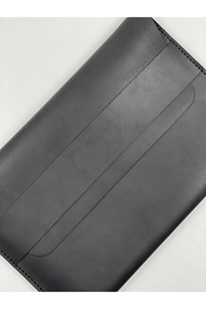 MAT Deri Huawei Matebook X Pro 2022 2023 Model Compatible Case Black Genuine Leather Handmade Carrying Bag