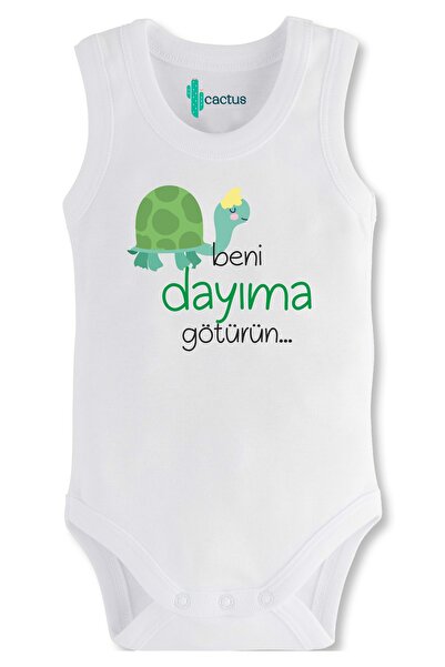 CACTUS COLLECTION Cactus Baby Uncle Printed Baby Sleeveless Printed Cotton Wh...