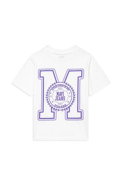 Mavi Tricou alb cu logo M, Regular Fit / Normal Cut 7610068-70057