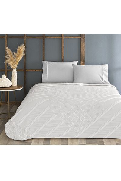 Taç Finley Gray Single Jacquard Pique Set