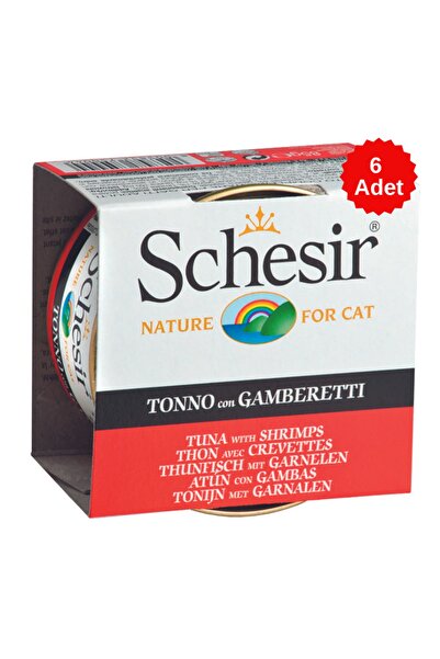 Schesir Cat Jelly Ton Balıklı Ve Karidesli Kedi Konservesi 85 Gr 6 Adet