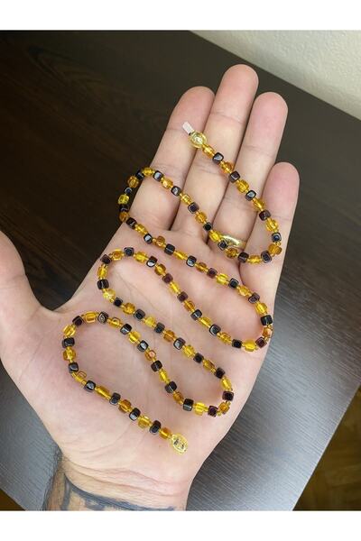 Adult Cube Square Model Original Certified Baltic Drop Amber Necklace