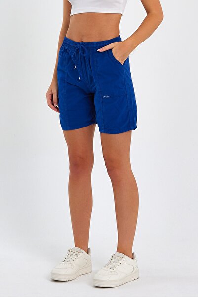 Tarz Cool Indigo Women's Linen Shorts - Relaxed Fit