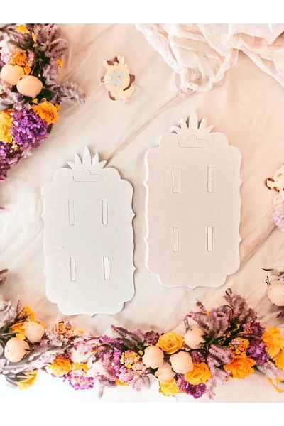 t tuğset etiket 25 Pieces 14.5x8 Cm Clip Buckle Bijouterie Accessory Card - WHITE-t483
