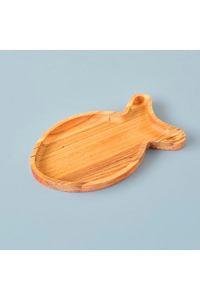 Bella Maison Marine Fish Wooden Presentation Plate (25x15 Cm)