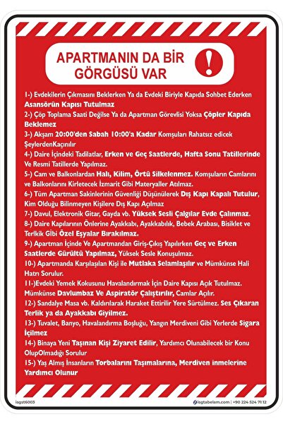 isgtabelam 35x50cm/dekota/Apartmanın Da Bir Görgüsü Var/v1