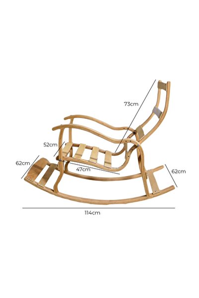 Reyo Doğal Ahşap Sallanan Tv Koltuğu, Sallanan Sandalye, Emzirme Koltuğu /çift Taraflı Minder