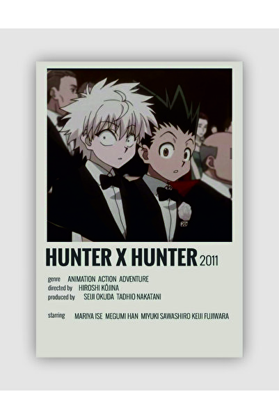 fırsatlar diyarı Hunter X Hunter Anime Info Card Poster minimalist
