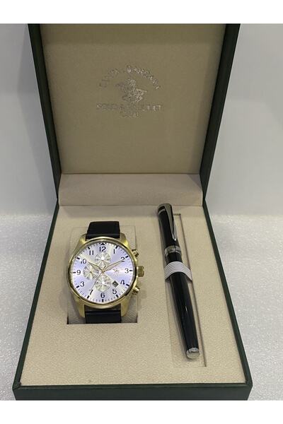 Santa Barbara Polo & Racquet Club Santa Barbara Polo Gold Deri Kordon 45 Mm 5...