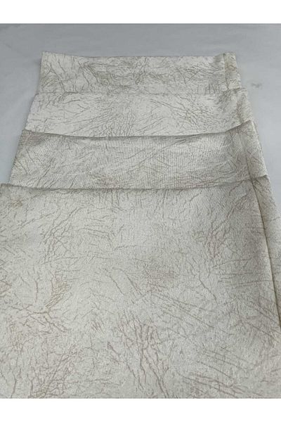 FavoriTeks Βελούδινο ύφασμα 40x40 Σετ μαξιλαριού 4 τεμαχίων Κρέμα με σχέδιο διακοσμητικό