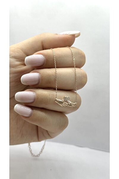 Selen’S Gümüş Yılbaşı Hediyesi Yeni Yıl Özel Aşk Kolyesi Sevgiliyle El Ele Gümüş Kolye