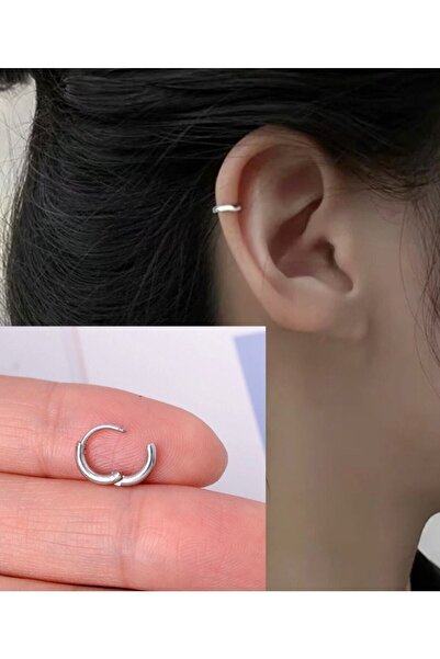 TakıConcept Cerrahi Çelik Gümüş Renk Tragus Helix Upper Lobe Uyumlu Piercing ...
