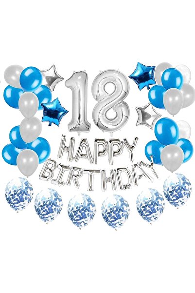 DÜVENCİ TİCARET Çıtıpıtıstore 18 Yaş Doğum Günü Balon Set
