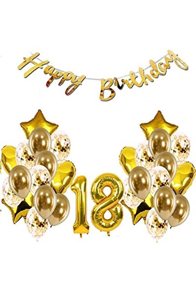 DÜVENCİ TİCARET Çıtıpıtıstore 18 Yaş Doğum Günü Balon Set