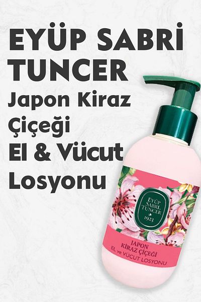 Eyüp Sabri Tuncer Japanese Cherry Blossom Patterned Hand and Body Lotion - 280 Ml