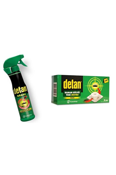 Detan Maxı Böcek Ilacı 250 Ml + 6 Lı Hamam Böceği Yemi Ekstra
