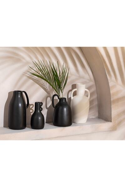 English Home Lana Dolomite Vazo 13x12.7x20 Cm Siyah