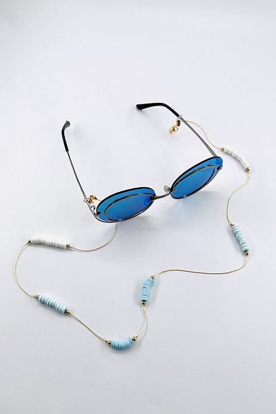 BNR design Luck Blue Steel Glasses Chain Accessory