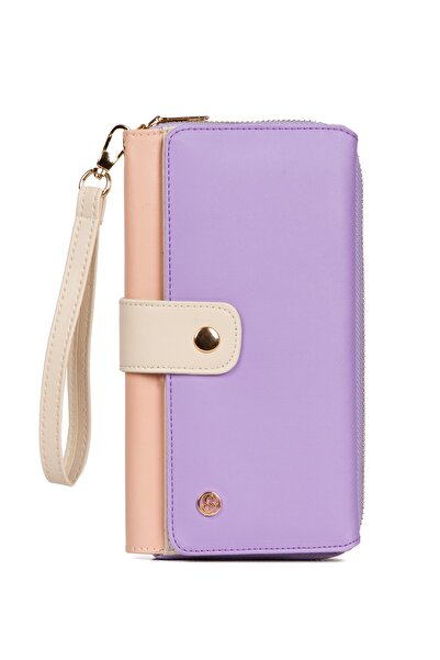 NEWISH POLO ACCESSORIES Portofel de damă colorat multifuncțional cu pudră