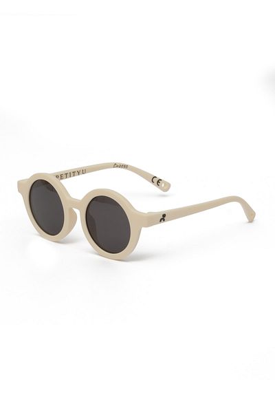 Petityu 6-36 Months Polarized Glass Elastic Baby Sunglasses - Unbreakable White