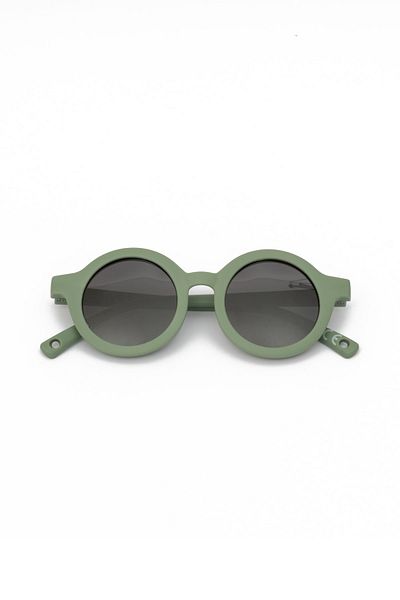 Petityu 6-36 Months Polarized Glass Elastic Baby Sunglasses - Unbreakable Green