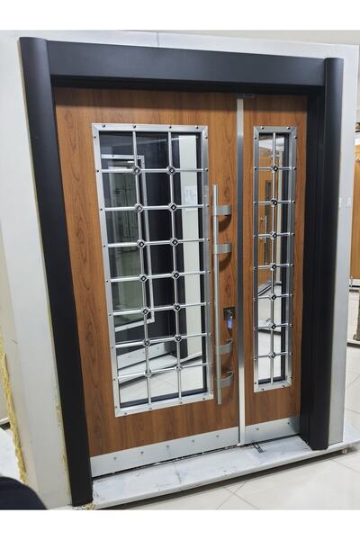 tezwood ahşap kapı sanayi Çelik Kapı Siyah Renk Statik Kasalı Saruhan Renk Ahşahçelik Kapı, Apartman Giriş Kapısı Sol Açılım