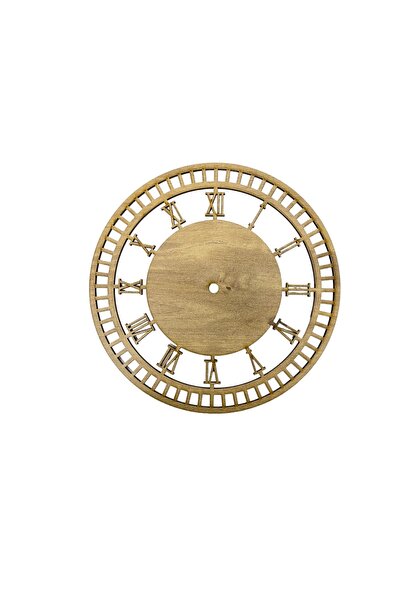 aladepo Дървена рамка за часовник с макраме и римски цифри, светъл дъб 20 см