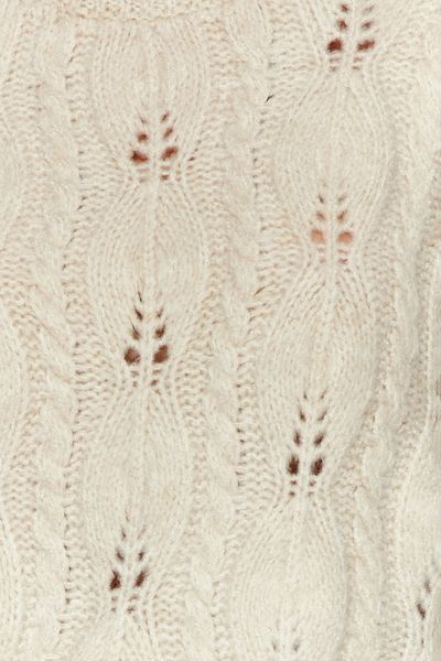 Trendyol Collection Pulover Wide Fit Tricotat Ajurat - Stone TWOAW24KZ00087