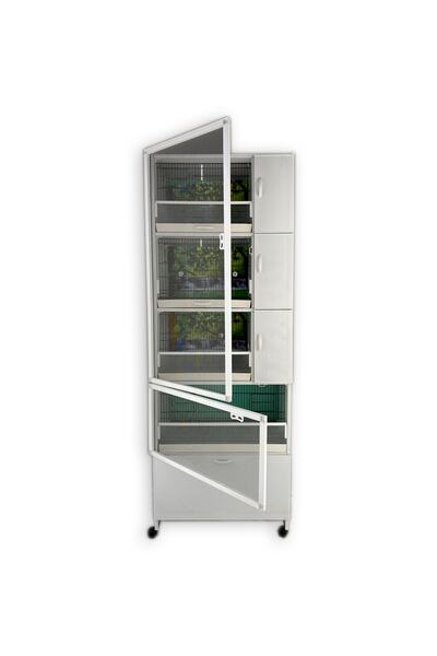 İstanbul Kafes - Model M01dys - Pvc Kuş Dolabı – Dolap Kafes – Pvc Kafes – Salma Kafes (MONTAJLI KURULU GÖNDERİM)