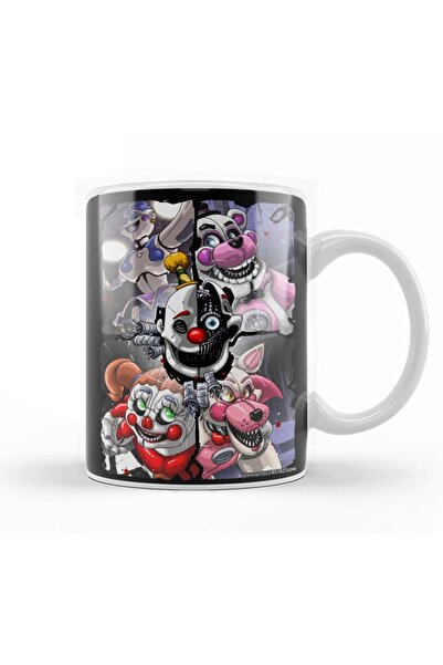 Baskı Dükkanı مج زجاجي من البورسلين من Five Nights At Freddys Fnaf Let's Party