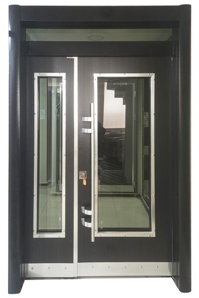 tezwood ahşap kapı sanayi Çelik Kapı Fiyatları Siyah Renk Statik Kasalı Çelik Kapı, Apartman Giriş Kapısı Sağ Açılım