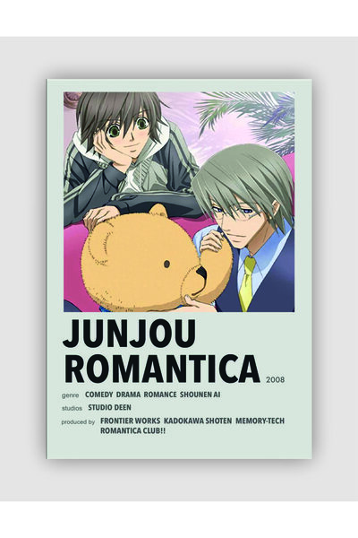 fırsatlar diyarı Junjou Romantica Anime Info Card Bilgi Kartı Minimalist Poster