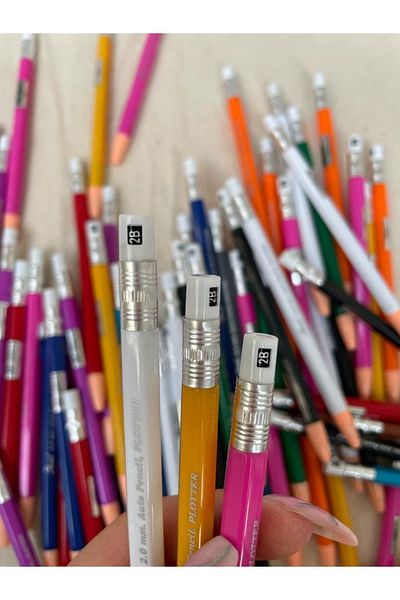 Planet Butik 10-Piece 2b Versatil Pen Set 2.0 Mm Writing and Drawing and Exam Pen