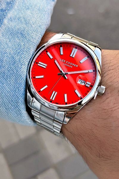 Lee Cooper Lc07565.380 Steel Cord Men's Wristwatch with Calendar