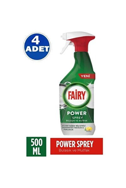 Fairy Power Sprey 3’ü 1 Arada Bulaşık Ve Mutfak 500 Ml 4 Adet Sprey 500
