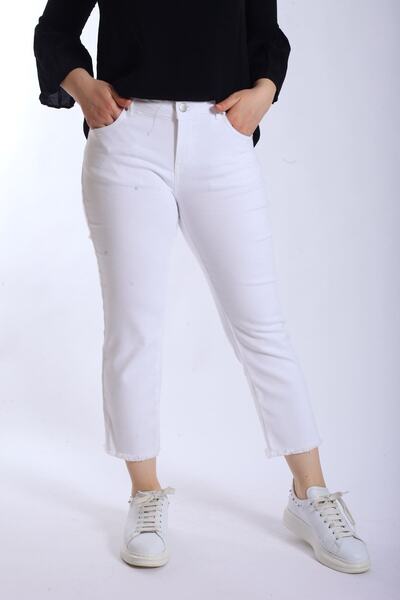 Blues Outlet Γυναικείο Lycra Cutout Πόδι Jean-white