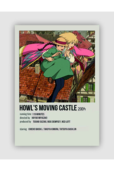 fırsatlar diyarı Howl's Moving Castle Anime Info Card Bilgi Kartı Minimalist ...