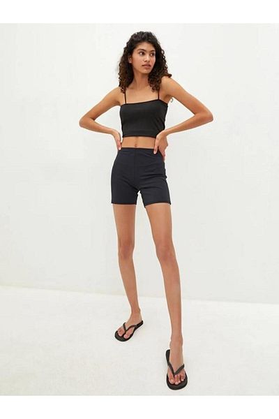 LC Waikiki Pantaloni scurți normali pentru femei cu talie elastică (S1)