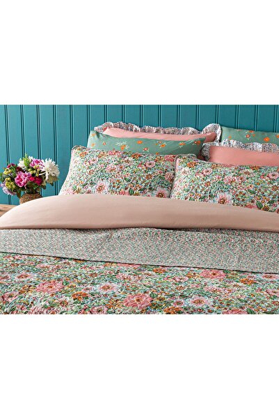 English Home Poppy Happiness Çok Amaçlı Tek Kişilik Yatak Örtüsü Takımı 160x220 cm Pembe