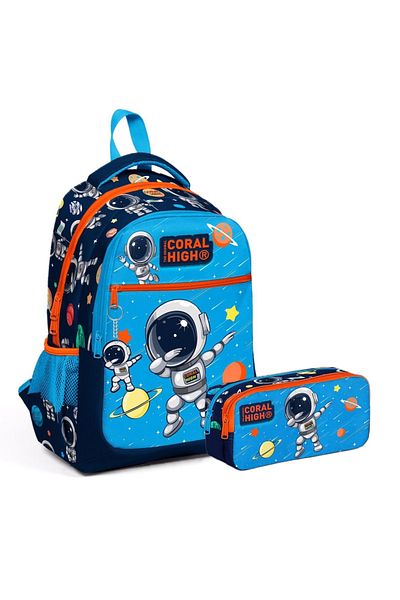 Coral High Set de 2 genți Cor (3 compartimente - Suport stilou)