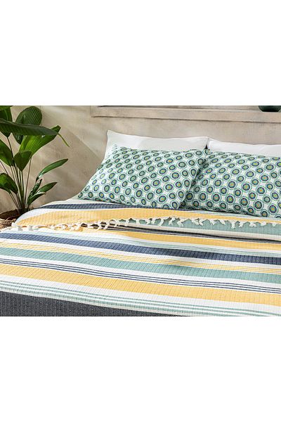 English Home Elvin Woven Single Bedspread 160x240 Cm Dark Blue