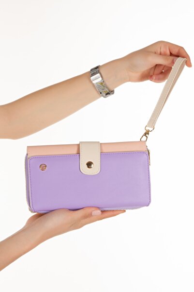 NEWISH POLO ACCESSORIES Portofel de damă colorat multifuncțional cu pudră