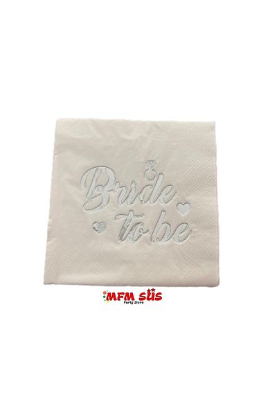MFM Party Bride Ασημένια Επιχρυσωμένη Χαρτοπετσέτα 16 Τεμάχια