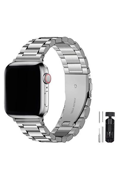 Kipgsm Apple Watch Seri 2/3/4/5/6/7/8/se 38mm-40mm-41mm Uyumlu Paslanmaz Çeli...