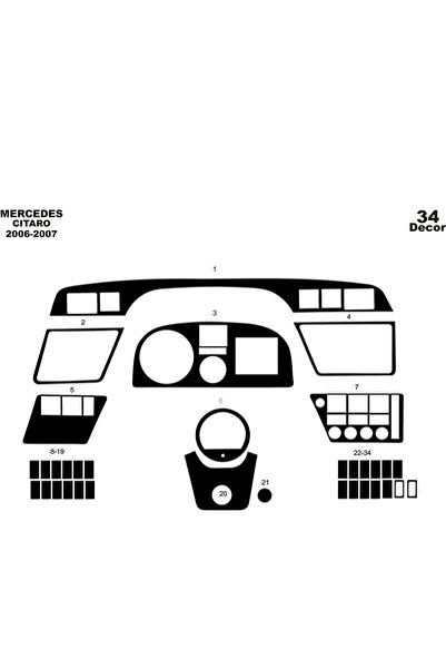 meriç cockpit design ميريتش ®   مرسيدس سيتارو توربيو أمامي مطلي أسود لامع 34 ...